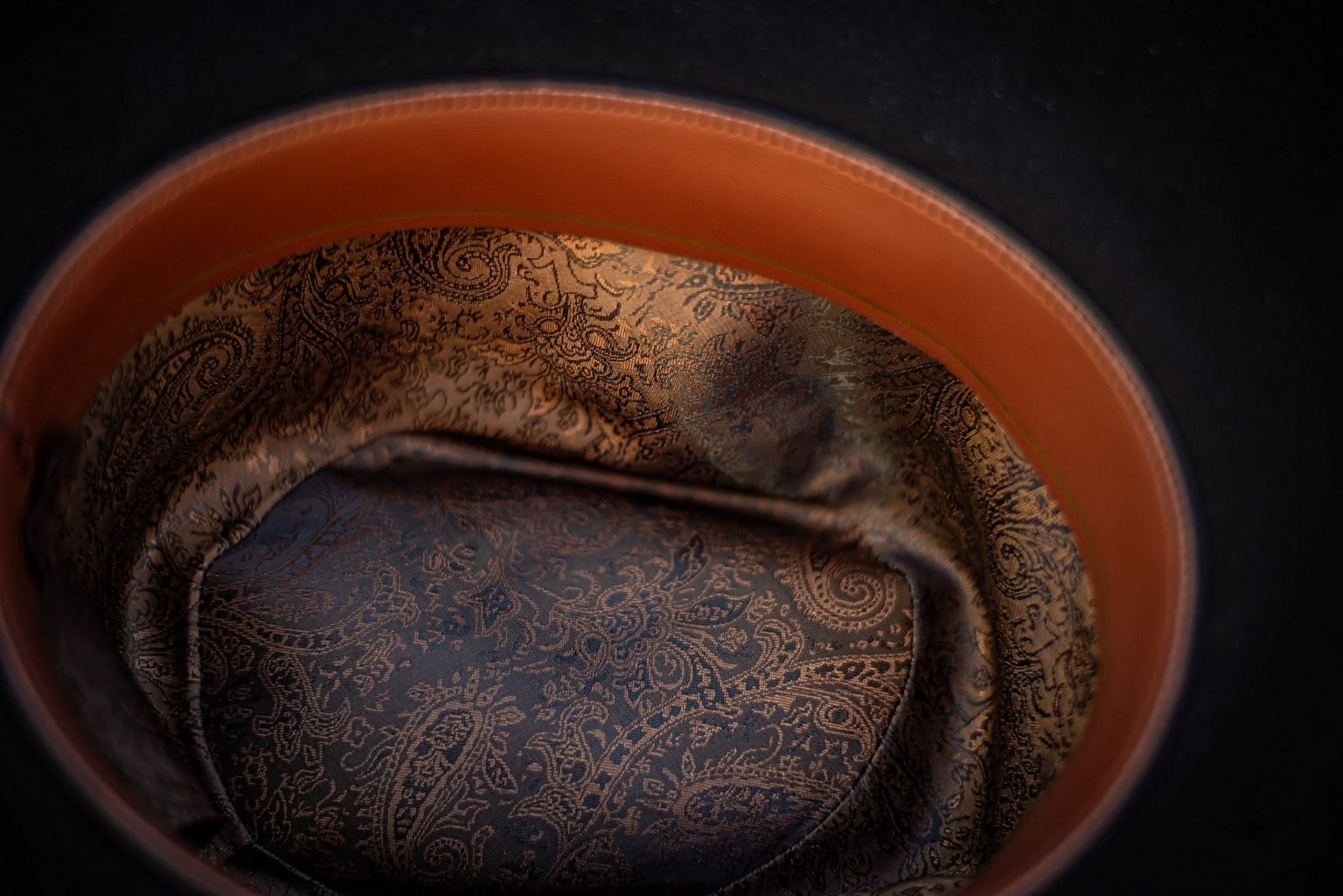Black felt western still life