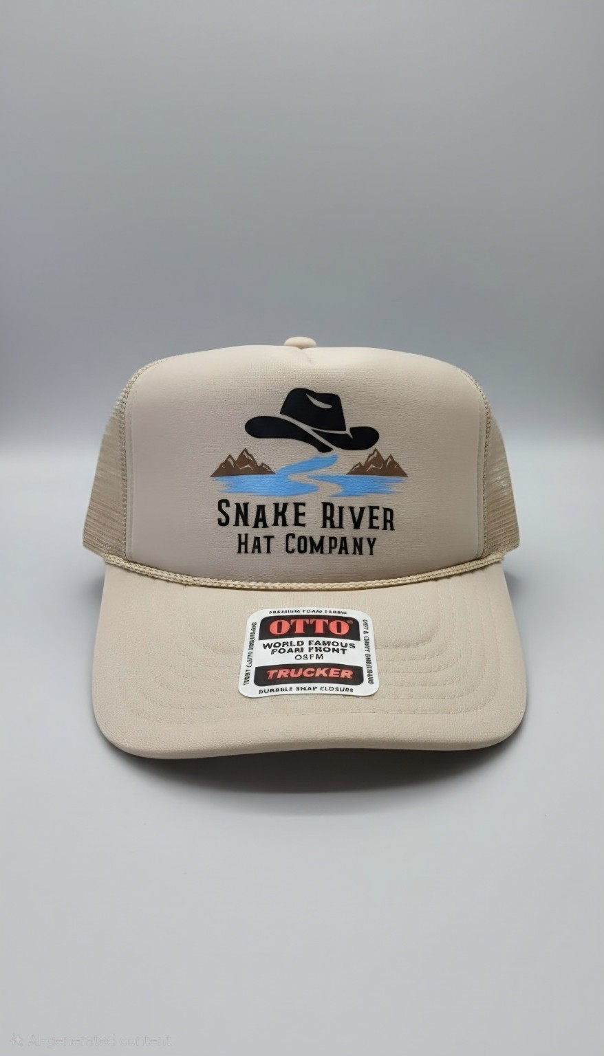 River color trucker hat