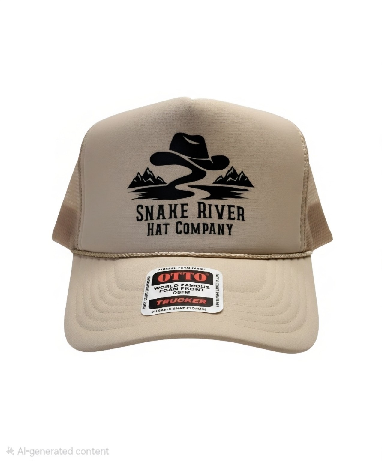 Tan logo trucker hat