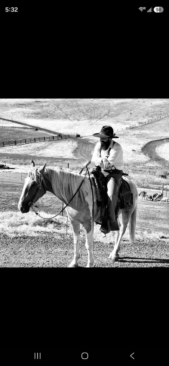 Josh Beesley horseback in Idaho
